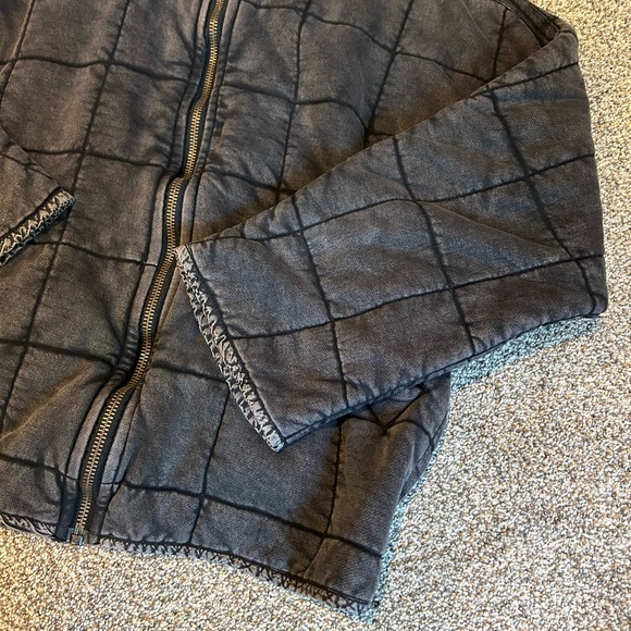 Free People Charcoal Puffer Jacket - Picture 2 of 15